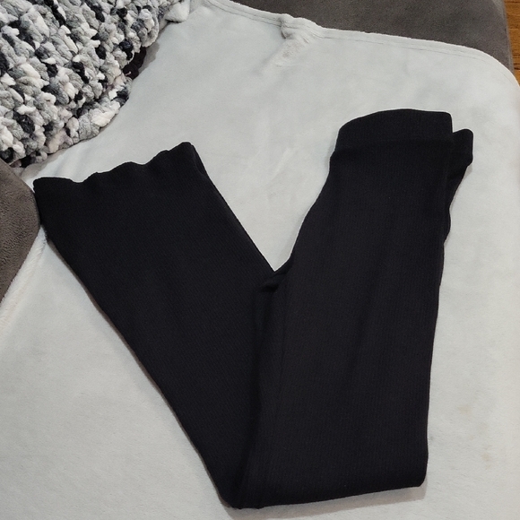 PINK Victoria's Secret Pants - PINK Victoria's Secret Black Ribbed Leggings